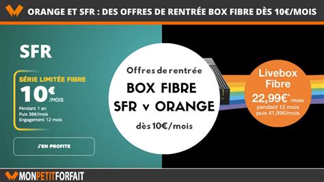 SFR et Orange des box internet fibre pour la rentrée dès 10 mois