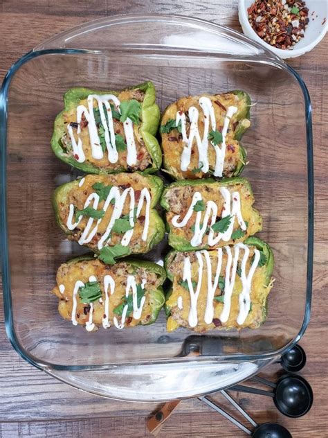 Spicy Stuffed Bell Peppers In Air Fryer Southwest Stuffed Peppers