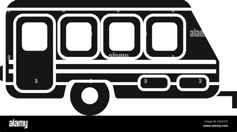 Motorhome Icon Simple Vector Camper Caravan Rv Tent Stock Vector