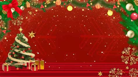 Red Christmas Tree Background Video Ae Template Video Aep Template Free