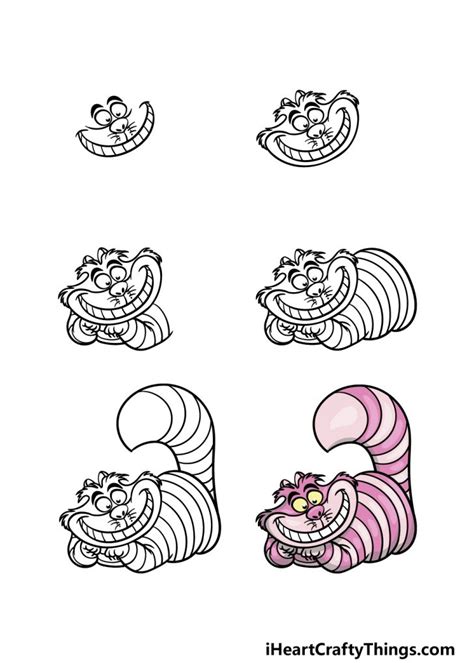 Cheshire Cat Drawing How To Draw The Cheshire Cat Step By Step