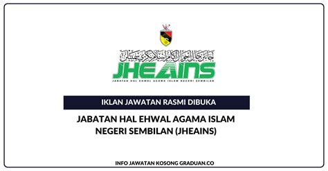 Permohonan Jawatan Kosong Jabatan Hal Ehwal Agama Islam Negeri Sembilan