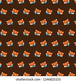 Fox Emoji Pattern 33 Stock Illustration 1246825153 | Shutterstock