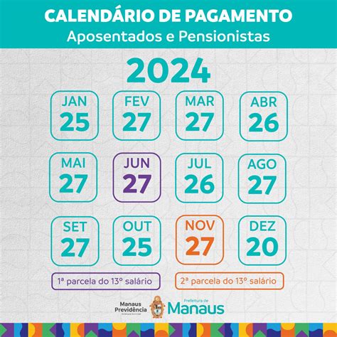 Prefeitura de Manaus divulga calendário de pagamentos 2024 de