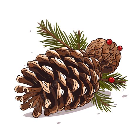 Christmas Pine Cone Clipart Conical Pine Cone Decorated For Christmas