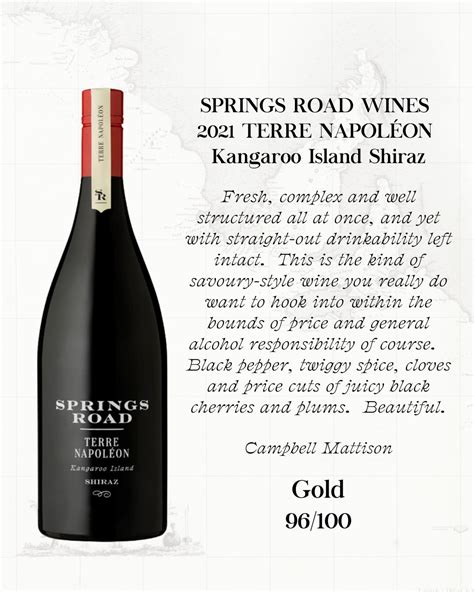 Terre Napoleon Shiraz Springs Road Wines