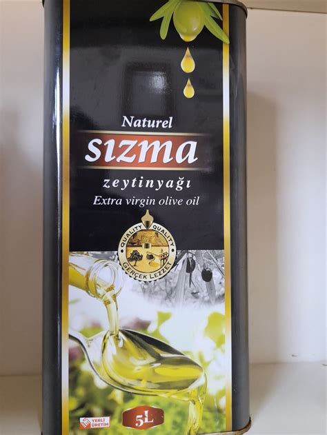 Natürel Sızma Zeytinyağı 5 Litre Teneke Taze Yöre