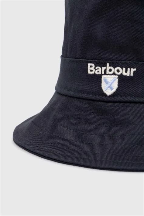 Barbour Kapelusz Bawełniany Cascade Bucket Hat Kolor Granatowy