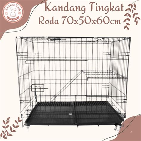 Jual Kandang Tingkat Besi Roda Lipat Untuk Anjing Kucing Kelinci