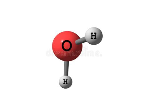 Water H2o Molecular Structure Isolated On White Stock Illustration