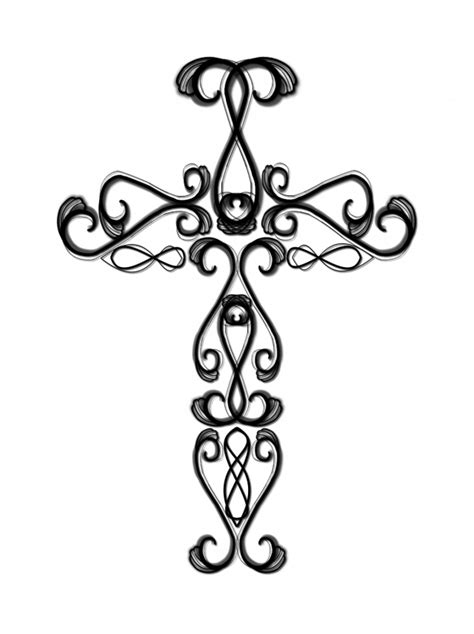 Free Fancy Cross Clip Art Black And White, Download Free Fancy Cross ...