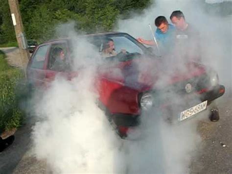 Vw Golf Ii Palenie Gumy Gostynin Youtube