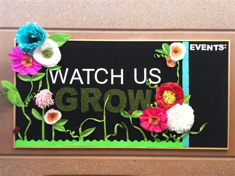 School Bulletin Board “watch Us Grow”