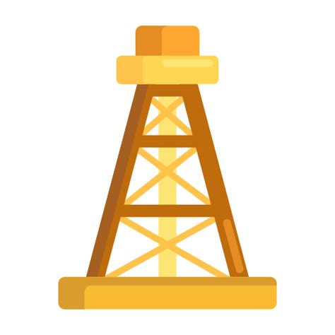 Drilling Rig Flaticons Flat Icon