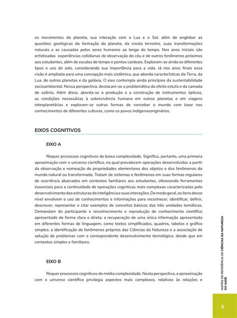 Matriz De Referencia De Ciencias Da Natureza Do Saeb Pdf