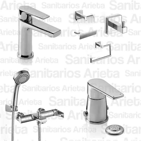 Griferia Piazza Next Lavatorio Bidet Ducha Kit Unique Cs2613