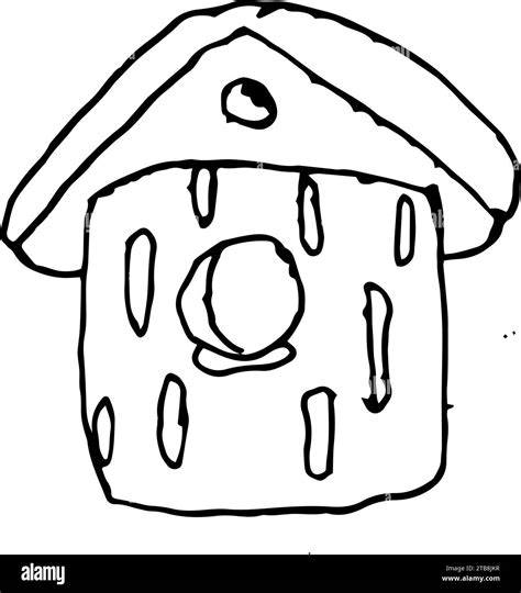 Birdhouse Outline Hand Drawn Sketch Stock Vector Image And Art Alamy