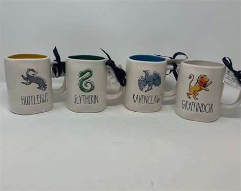 Rae Dunn Harry Potter House Mugs Slytherin Gryffindor Hufflepuff