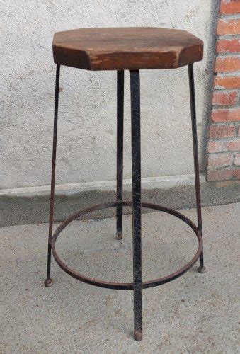 Paire Tabourets Vintage Anciens Tabourets De Bar Bistrot Ancien Fer