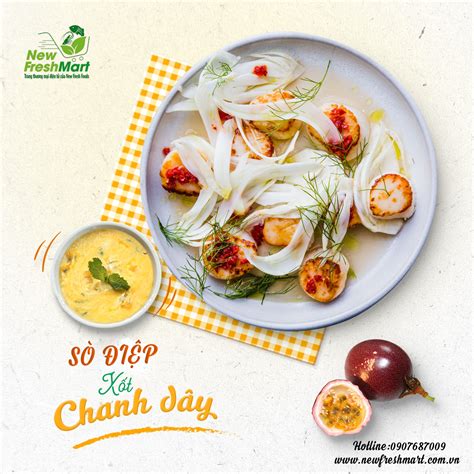 Công Thức Sò điệp Nhật Sốt Chanh Dây Ngon Như Nhà Hàng