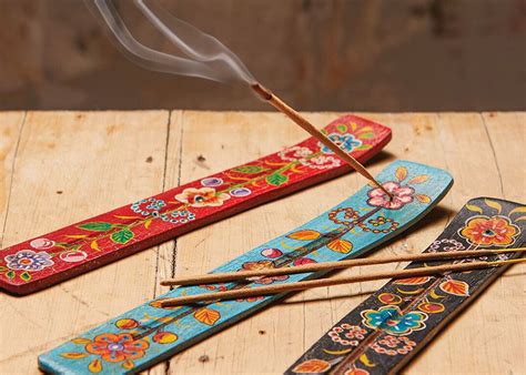 Namaste Hand Painted Incense Holder Turquoise The Shopkeeper Store