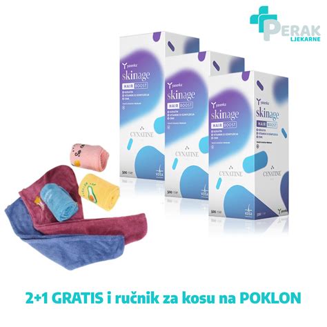 Yasenka Skinage Hair Boost 21 Gratis I Poklon Ručnik Ljekarne Perak