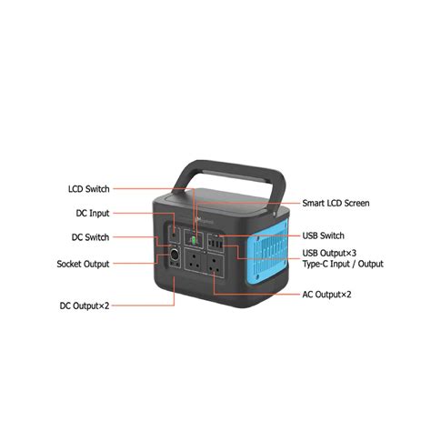 Enertec Megatank Portable Power Station 600w448wh Pure Sine Wave Corporatemall