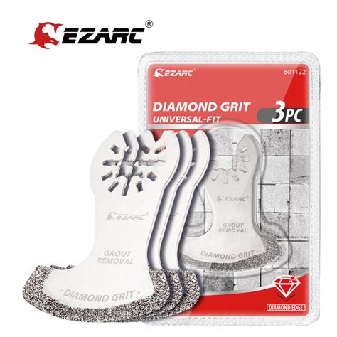 EZARC 3PCS Diamond Oscillating Tool Blade Multi Tool Swing For Grout