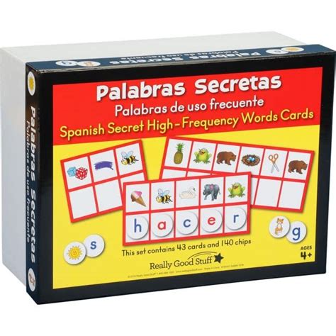 Really Good Stuff Palabras Secretas Palabras De USO Frecuente Tarjetas