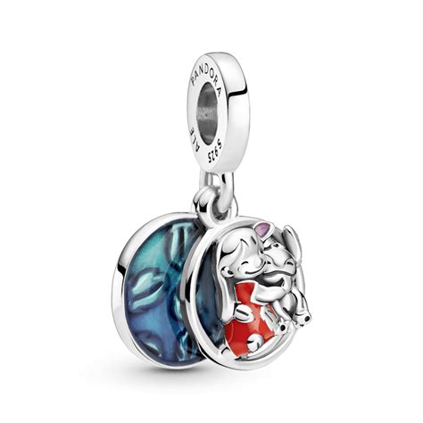 Berloque Pendente Lilo Stitch Da Disney SHEZ Semijoias Prata 925