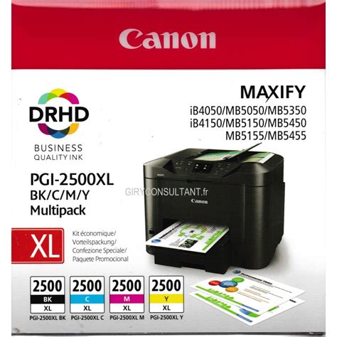 CANON 2500 XL Cartouche Dencre Authentique Bretonne