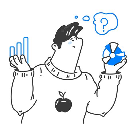 Premium Vector | Businessman confused about statistics data