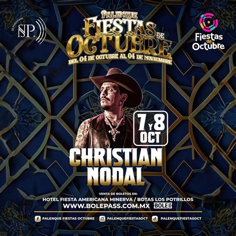 Boletos Christian Nodal Palenque Fiestas De Octubre 2024 Fiestas De