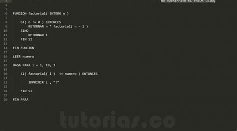 Funciones Pseudocodigo Digitos De Factoriales Validos Tutorias Co Riset