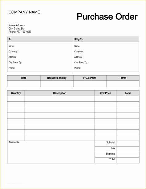 Purchase Order Forms Sampletemplatess Sampletemplatess Hot Sex Picture