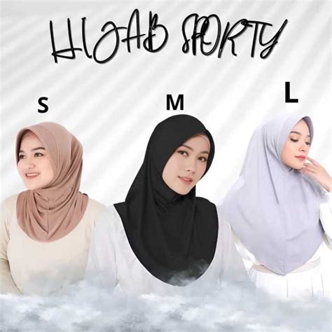 NEW Jilbab Hijab Bergo Sport Jersey Premium Kerudung Khimar Bergo