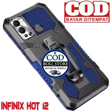 Jual Infinix Hot Casing Standing Back Klip Hard Case Robot New Cover Shopee Indonesia