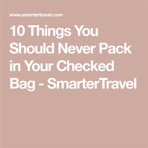 The Things You Should Never Pack In Your Checked Luggage On An