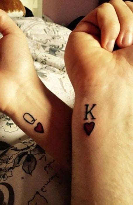 Matching Couple Tattoos King And Queen