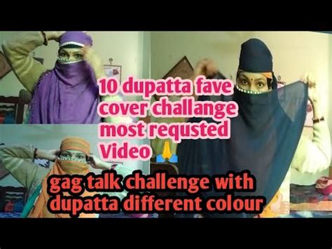 Dupatta Face Cover Gag Talk Challenge Different Colours Challenge