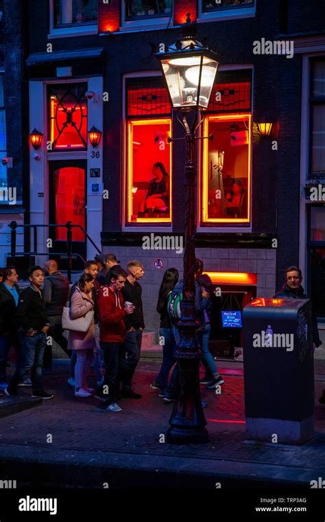 Amsterdam Netherlands Red Light District In The Old Town Bars Brothels Sex Shows Erotic