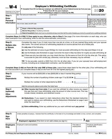 Tips For Filling Out The New W 4 Form