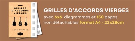 Grilles D Accords Vierges Pour Guitare Diagramme D Accords Cahier De