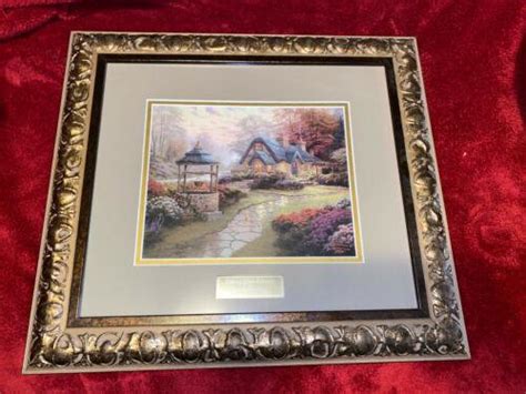 Thomas Kinkade Make A Wish Cottage Library Edition X Framed