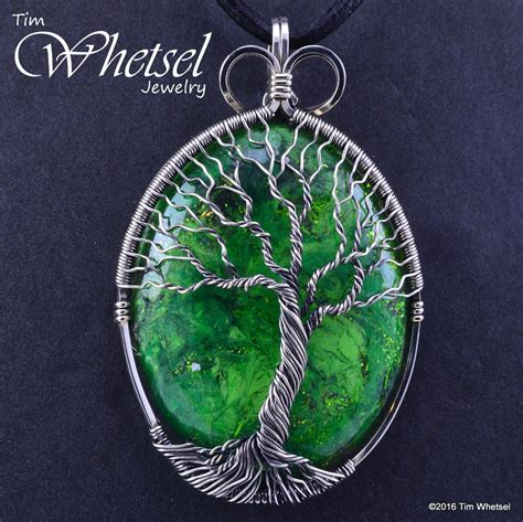 Sterling Silver Tree of Life Wire Wrapped Orgonite Pendant - Handmade ...