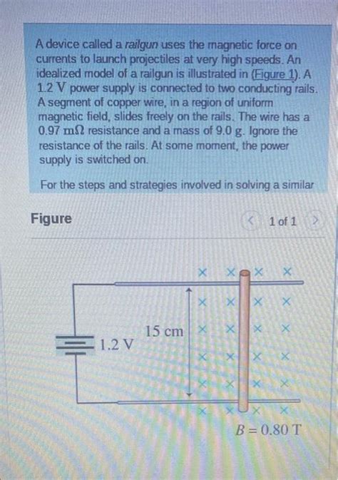 Solved A Device Called A Railgun Uses The Magnetic Force On Chegg