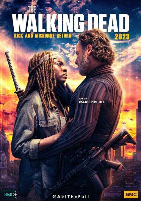 The Walking Dead Rick And Michonne Return Poster By Akithefull On