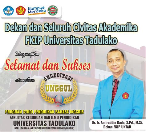 Program Studi Fkip Raih Akreditasi Unggul Fkip Universitas Tadulako