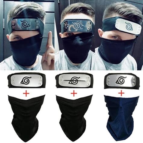 Oldeys Anime Naruto Kakashi Hatake Cosplay Unisex Maske Saç Bandı