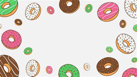 Premium Vector Donuts Background Design Template Donuts Cartoon